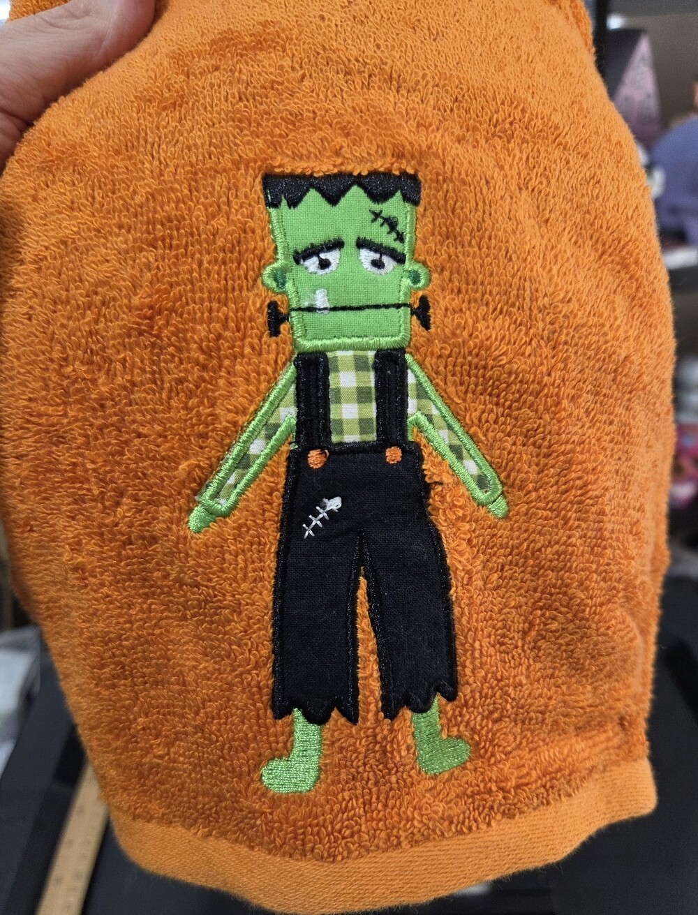 Casaba Frankenstein Halloween Thick Hand Towels Set of 2 Embroidery